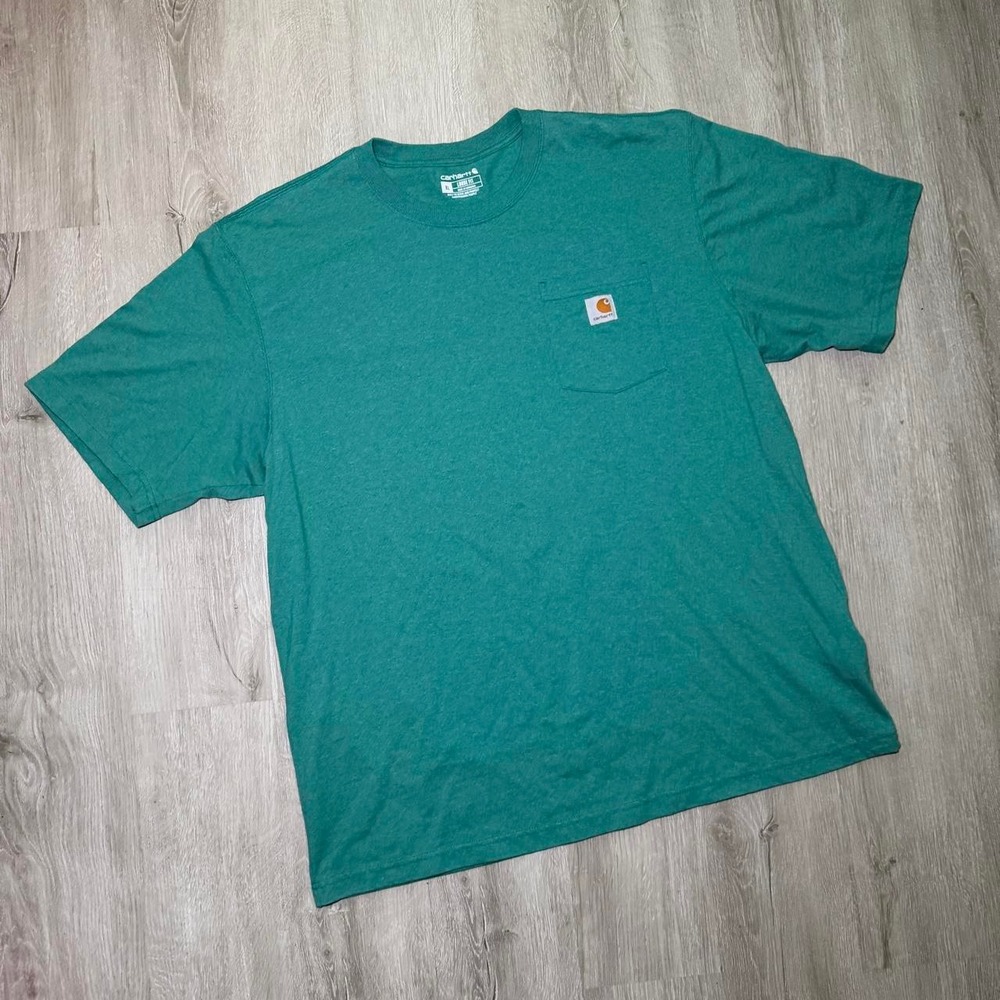 Carhartt cotton green basic pocket tee